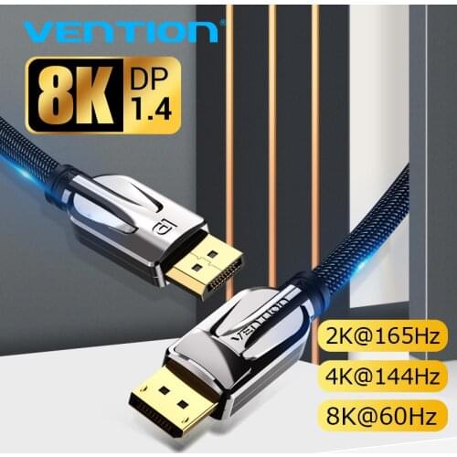 Vention Displayport 1.4 Cable DP to DP Cable Computer TV Adapter Display port Connector for PC Macbook HDTV Projector 8K 60Hz 3m