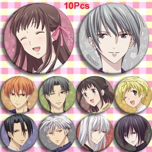 Japanese Anime Fruits Basket Tohru Honda Girls Cosplay Badge Cartoon Collect Backpack Bag Badge Button Brooch Pin Bag Pendant
