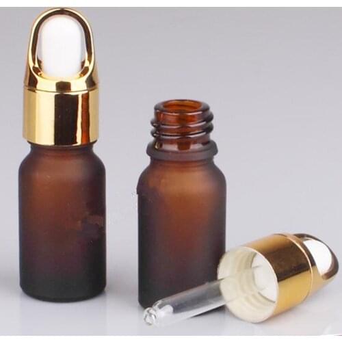 10ml frost amber glass essential oil dropper bottle 1/3oz 10cc brown glass essential drop vials F20172473