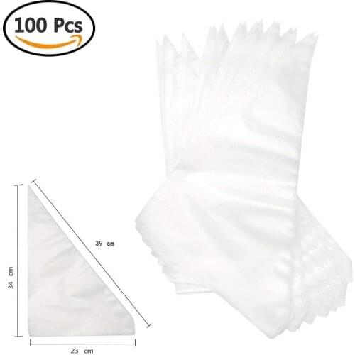 100PCS Extra Large Size Disposable Pastry Bag Icing Piping Bag Cake Cupcake Decorating Bags Bakeware Cookie Cutter Cake Tools