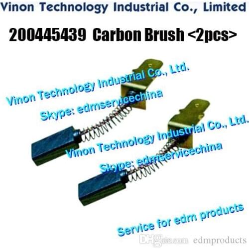 2pc) 200445439 Carbon 4x7x15 with spring for BBC motor C607 for ROBOFIL 230,290,330 Charmilles 200.445.439, 445.439 for ABB/BBC