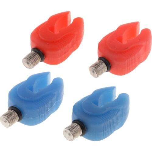 2pcs Fishing Rod Rest Holder Red/Blue Silicone Butt Rod Pod Stand Bracket