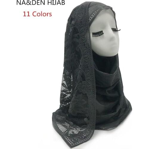 2019 women scarf Lace muslim headband flowers striped print shawl soft elastic style scarf Beautiful Scarves shawls hijab New