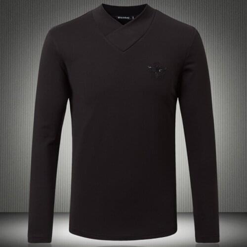 2020 EU Designer Items Autumn Winter Half Turtleneck Men T-Shirts Long Sleeve T Shirt With Collar OverSize 4XL 5XL 8337
