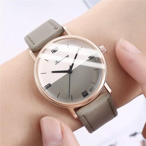 2020 Ladies Candy-colored Leather Strap Watch Simple Fashion Student Wristwatches Luxury Quartz Womon Clock orologio donna reloj