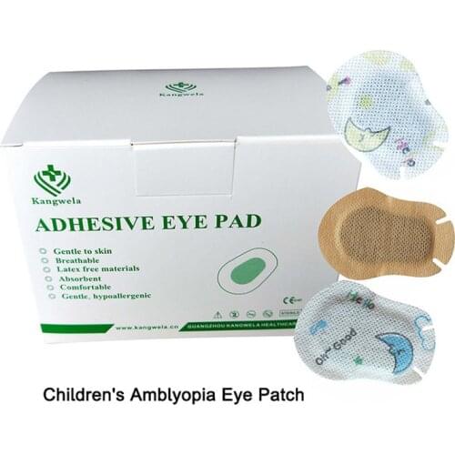 50Pcs/Box Cartoon Breathable Eye Patch Band Aid Medical Sterile Eye Pad Self Adhesive Bandages Kids Amblyopia Eye Blindfold