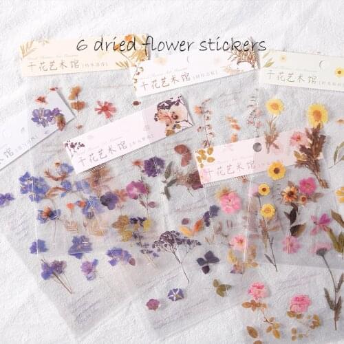 6 Designs Weekend Flowers Deco Stickers Scrapbooking Styling Bullet Journal Toy Deco Album DIY Stationery Stickers