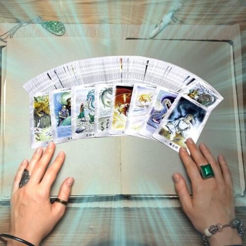 78pcs Tarot Cards Tarot Deck English Card Table Deck Games Party Playing Card Board Game Guidance Divination Fate