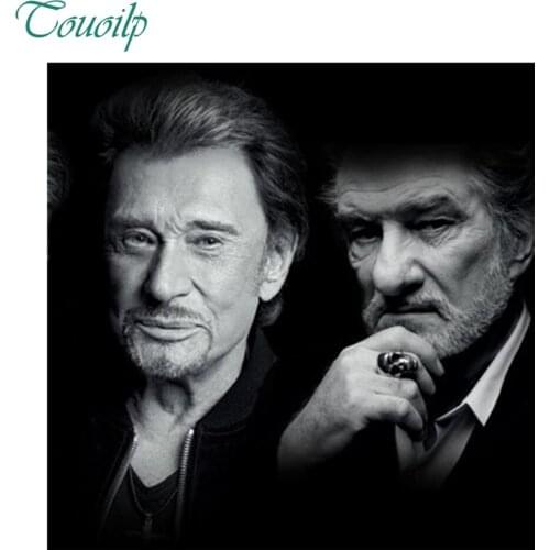 5D DIY round&square Diamond Paint Diamond Decoration Super Combination DIY Diamond Embroidery France Johnny Halliday Kits