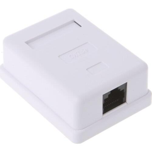 Cat5e RJ45 Wall Coupler Jack Adapter 8P8C HM-HB01 Model UTP Unshielded Single Port Desktop Mount Box