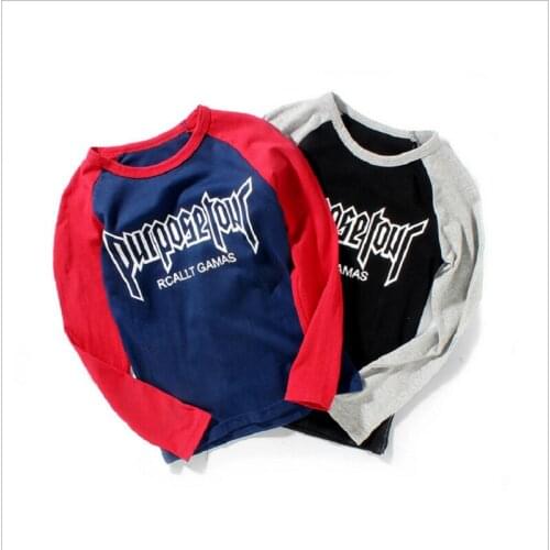 Childrens Clothes Tops New Spring T-Shirt For Boys Childrens Cotton Print Cartoon Long-sleeved T-shirt Autumn Boys Shirts