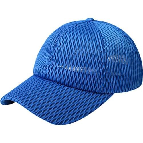 Summer Hollow Ponytail Baseball Cap Outdoor Adjustable Anti UV Mesh Peaked Hat
