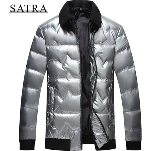 SATRA 2021 New Arrival High Quality Men 90% White Duck Down Hooded Jackets,Mens Winter Thick Warm Waterproof Down Jackets