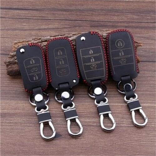 New Car Styling Leather Key Cover For RIO K2 Cerato Optima K3 K5 Sportage Sorento Hyundai i20 i30 i35 iX20 Solaris Verna