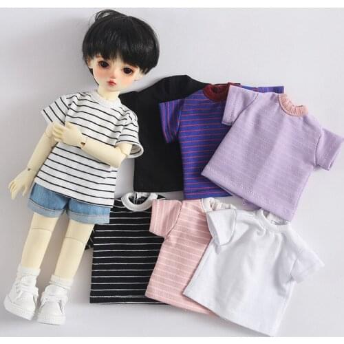 Pure Color Doll Diaphragm T-shirt for 1/6 bjd Dolls Base Shirt Top Clothes For Azone Momoko Doll Clothes 1/6 Doll Accessories