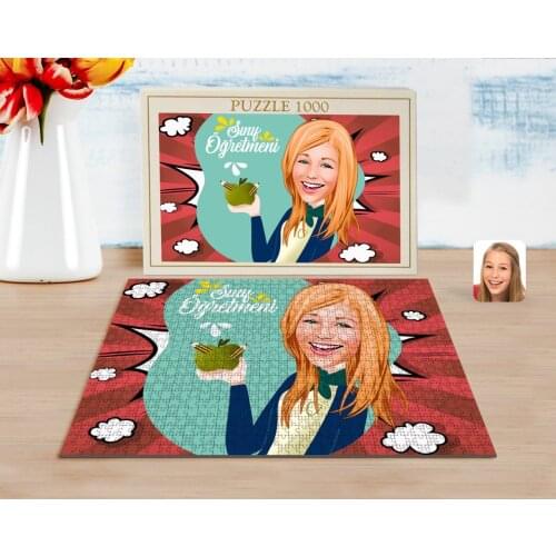 Personalized Women 'S Class Teacher Caricature of 1000 Piece Professional Puzzle-1
