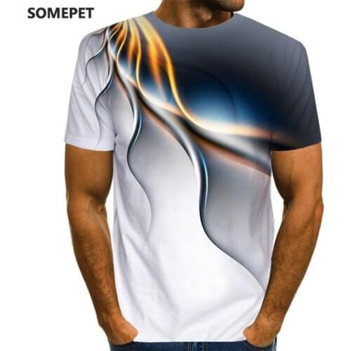 Summer Popular Men Tshirt Short Sleeve 3D Printed Lightning T-shirt Uniquely Raindrop T-shirt Loose O-neck Summer Men’s Clothes