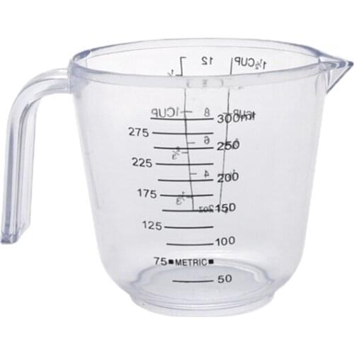 R2JC Clear Plastic Measuring Cup with Scale Measurement Stackable Water Measure Jug