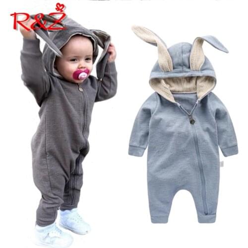 R&Z Baby Jumpers 2018 New Spring Autumn Cute Cartoon Zipper Rabbit Infant Girl Boy Jumpers Kids Baby Outfits Kids Clothes k1