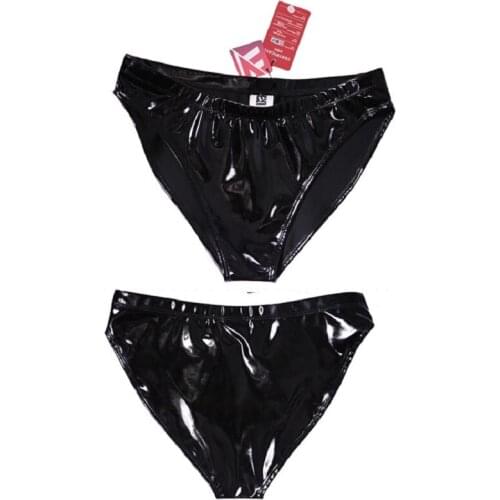 Sex Appeal Lady Briefs PVC Shiny Ladies Panties Sexy Lingerie Faux Leather High Waist Womens Underwear Calcinha Tangas Bragas