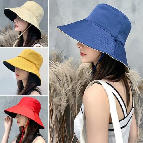 New Summer Womens Wide Large Brim Sun Hat Fashion Cotton Blende Visors Cap For Women Lady Colorful Casual Beach Cap Sun Hats
