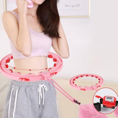 Sports Hoops Yoga Home Fitness Smart Hoop Circle Not Drop Adjustable Waist Training Ring Belly Trainer Abdominal Weight Loss