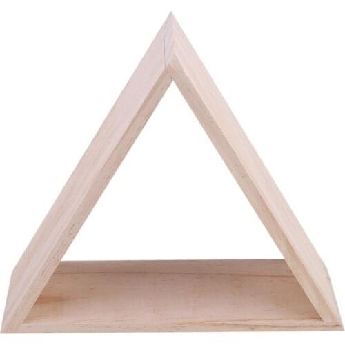 Rustic Style Storage Rack Woooden Handmade DIY Triangle Commodity Shelf Storage Rack Decoration Dropship