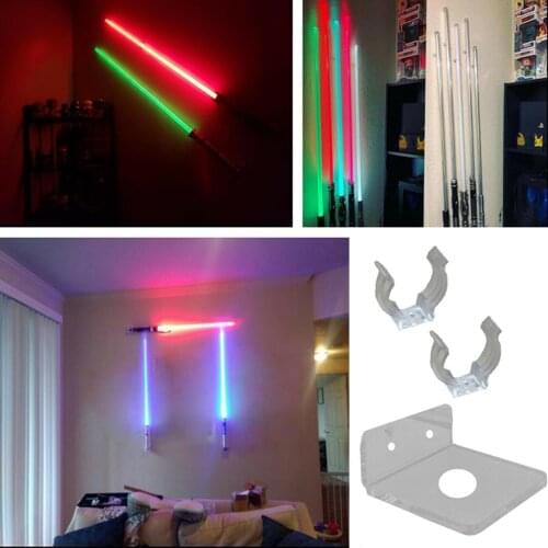 Vertical Lightsaber Wall Hanging Rack Holder Acrylic L-shaped Display Hanger Stand Holder Bracket Storage Shelf