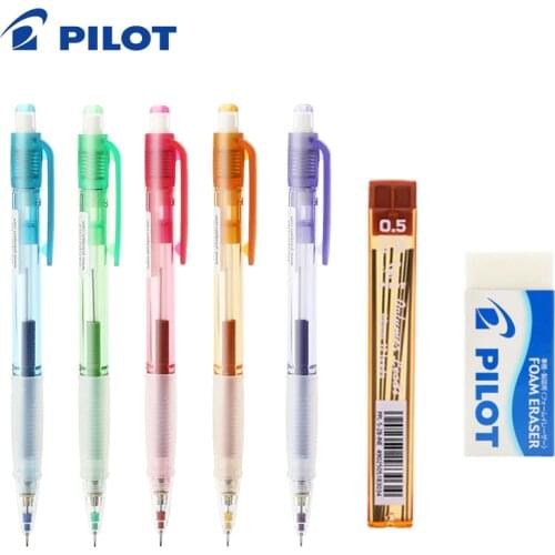 Japan Pilot HFGP-20N-SL Transparent Color Pen Holder Automatic Pencil 0.5mm Non Toxic and Safe, Not Easy To Break The Core