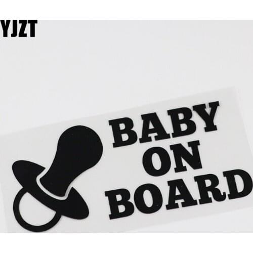 YJZT 15.7CM*7.1CM Cartoon BABY ON BOARD Decor Vinyl Window Car Sticker 13C-0037