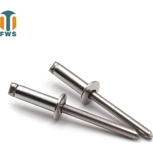 200PCS M5 8-35mm Multi Size GB12618.4DIN EN ISO15983 Stainless Steel Round Head Blind Rivets for Furniture Car Aircraft