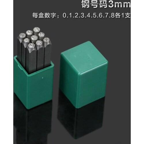 3-10MM number 0-8 Steel Section Figure Symbol Number Stamped Punch Leather Printing Tool Set
