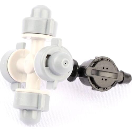 3set 8L/H Cross Atomization Sprinkler+Anti-Drip Device Good Misting Effect advanced technique Greenhouse Irrigation Spray Nozzle