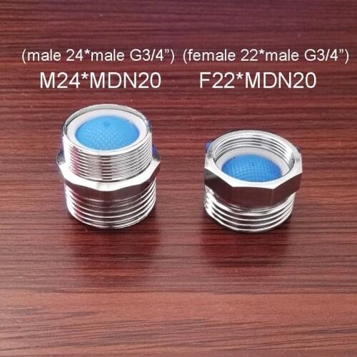 Vestudio 1pc Chrome Brass Adapter for Washing Machine Male Female M22 M24 G3/4" Pipe Fittings Accessories Faucet Aerator
