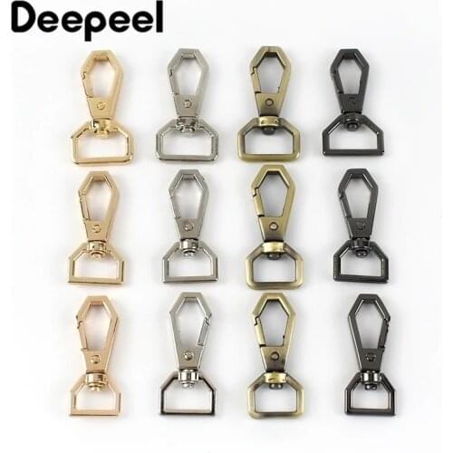Deepeel 4/10pcs 20mm Metal Bag Snap Hook Clasp Buckle DIY Luggage Leather Bag Dog Collar Hardware Buckles Accessory Craft BD448
