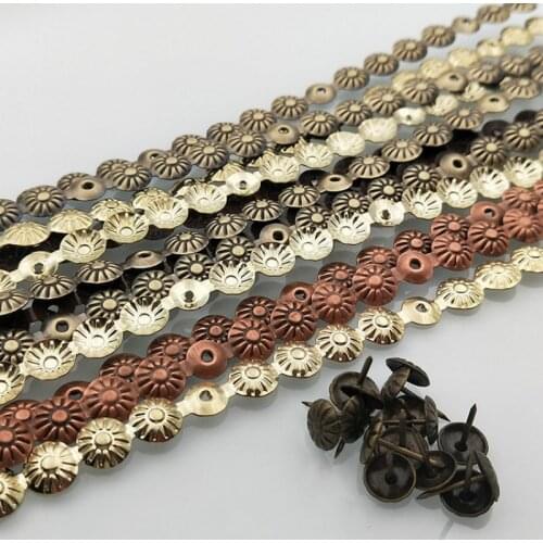Decoration Pattern Sofa Nails Bedside Chair Furniture Upholstery Nail Strips Bronze Gold Nickel Decor Tacks Tape