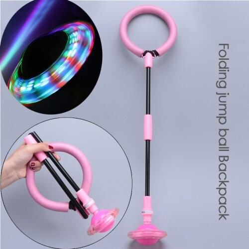 Kids Jumping Ball with Rope Flash Foot Swing Ring Elastic Yo Yo Set Children Jump Training Rotation Leg Fun Outdoor Sports Toys