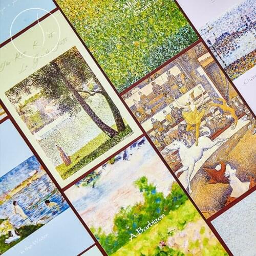 30pcs Famous Oil Painting Landscape Painting Style Card As Party Invitation DIY Decoration Gift Card Message Card Postcard