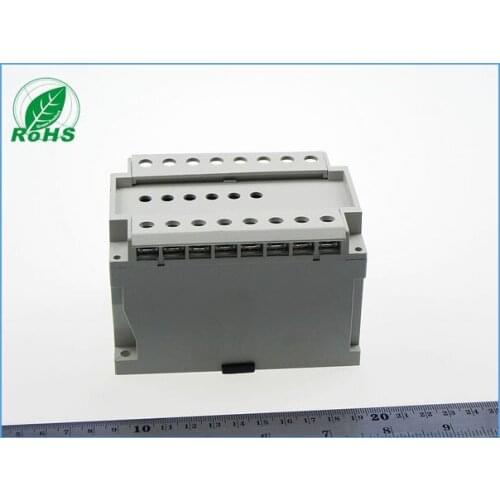 China plastic din rail enclosure manufacturers 110*75*70mm 4.33*2.95*2.75inch for electronic junction control box