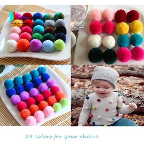 Colorful Kids or Baby Clothes/sweaters Decoration Plush Ball,Cashmere Plush Ball for DIY Clothing Decoration Ball S0561H