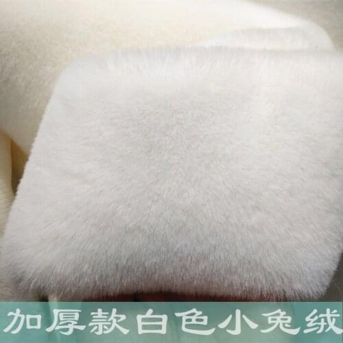 White Black Thicken Soft Artificial Rex Rabbit Plush Faux Fur Fabric DIY Scarf Hat Gloves Earmuffs Clothing Bags Collar Vest