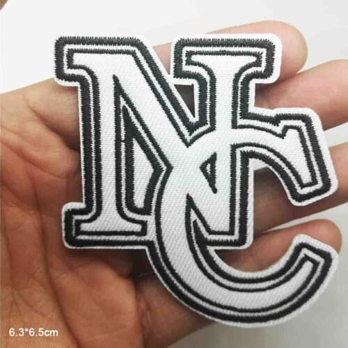 NC City National City California Letters Iron On Patch Embroidered Clothes Patch For Clothing Clothes