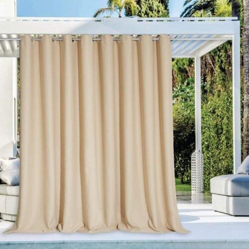 NICETOWN 10 Colors Outdoor Curtain Drape Blackout Light Blocking Fade Resistant with Grommet Rust-Proof for Porch&Beach&Patio