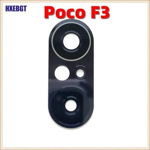 Original New For Xiaomi Poco F3 Back Rear Camera Glass Lens Xiao Mi Pocophone F3 Camera Protective Lens Cover Smartphone Parts