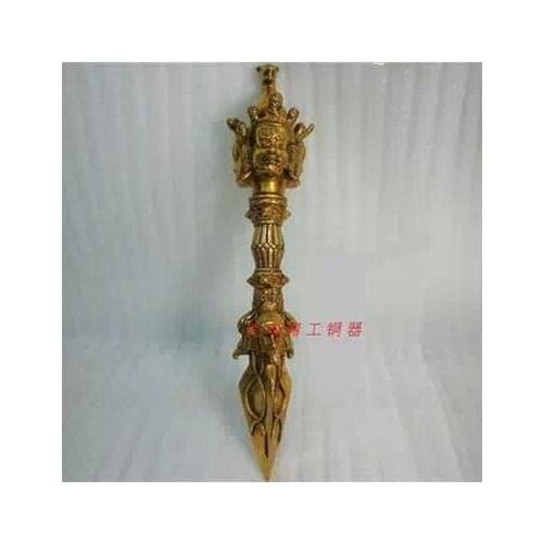 The opening of Tibetan Tantric Buddhism adder copper brass Karma Vajra Pestle Jiangmo Chu Prong Diamond