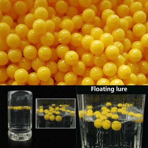 100Pcs/Lot Fishing Soft Lure Floating Corn taste Ball Beads 8mm 10mm 14mm Grass Carp Bait Silicone Soft Plastic Artificial Bait