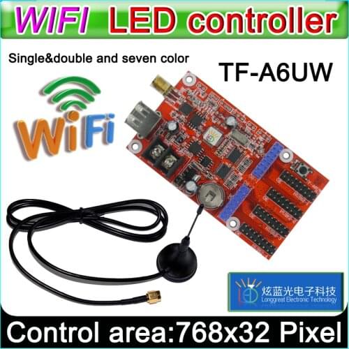 TF-A6UW wifi led Controller Card, p10 *** module Single&Dual color led signs, conventional p10 LED display control card