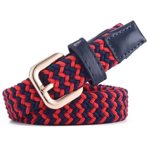 TJ-TianJun Canvas Woven Elastic Narrow Belt Women Leisure Easy Matching Suitable For All Seasons Adjustable Waistline Waistband