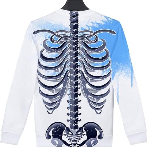 People Skeleton 3d Hoodies Pullover Fashion Hip Hop Style Men Women Capless Sweatshirt Tops O-neck Long Sleeve Boys Girls Hoodie