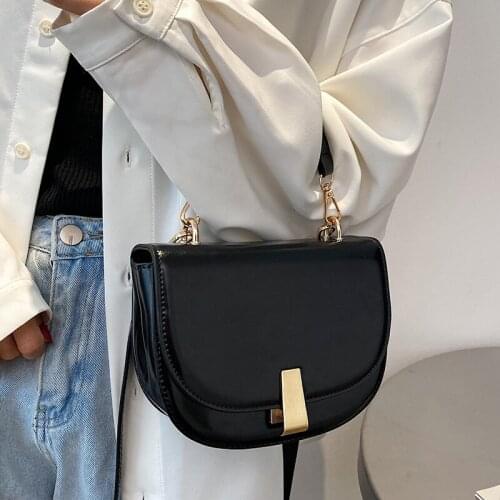 Women Small Pu Leather Handbags Saddle Bag High Quality Ladies Purses Messenger Bags Designer Female Shoulder Crossbody Bag New